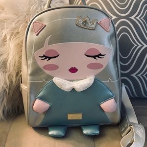 Betsey Johnson Silver Princess Backpack